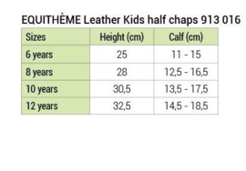 Mini-chaps EQUITHÈME Leather junior Noir