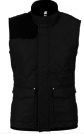 Gewatteerde damesbodywarmer Zwart