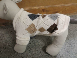 ALQO WASI Argyle dog sweater
