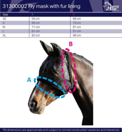 HARRY'S HORSE Vliegenmasker zonder oren Zwart