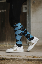 EQUITHÈME Argyle Lurex rijkousen Turquoise/Zwart