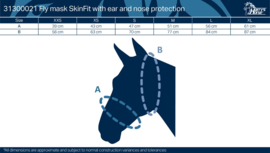 Vliegenmasker SkinFit met oren en neusstuk