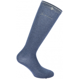 Je t'aime EQUITHÈME | Chaussettes EK-Rose Bleu Gris