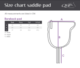 QHP Bareback pad Zwart