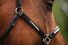 HKM Leren halster Sparkle Zwart