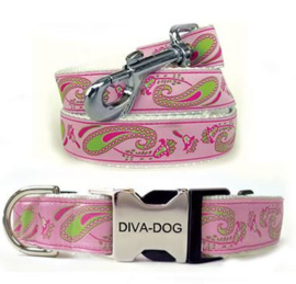 Collier et laisse DIVA DOG Boho Pastel