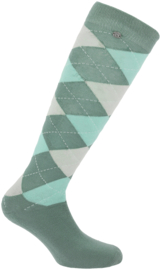 EQUITHÈME | Chaussettes Argyle Menthe/Vert