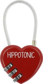 HIPPOTONIC Hartvormig hangslot voor poetskist Rood