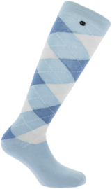EQUITHÈME | Chaussettes Argyle Bleu Ciel/Bleu