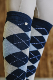 EQUITHÈME Argyle rijkousen Marine/Hemelsblauw