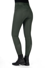 Pantalon HKM Ari Mid Rise fond silicone Vert Olive