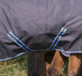EQUITHÈME Tyrex 1200D 0g paddock deken Grijs/Blauw