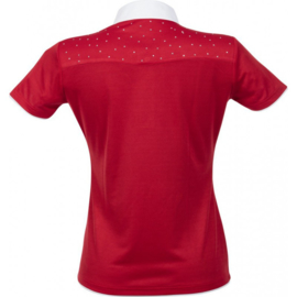 EQUITHÈME Shirt Etoiles korte mouwen Rood