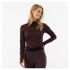 BR Half zip-up pulli Franka Fudge