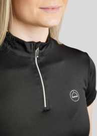 MONTAR Everly Polo crystal logo Zwart