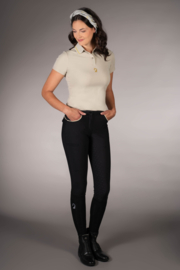 LAURIA GARRELLI Poloshirt Limone Grijs/Beige