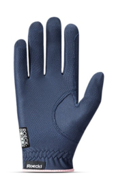 ROECKL Lona handschoenen Navy/Vintage Pink