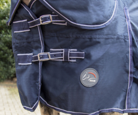 HKM | Couverture d'extérieure Starter 0g/fleece encolure détachable bleu foncé