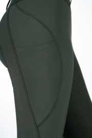 Legging d'équitation HKM Jil High Waist Vert Olive