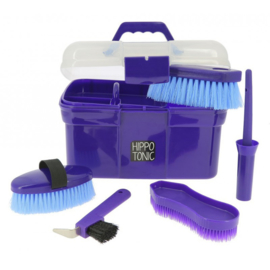 Coffre de pansage HIPPOTONIC avec accessoires Violet