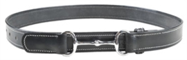 Ceinture HKM cuir / piqûre ornementale