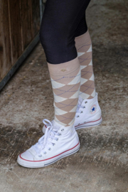 EQUITHÈME Argyle rijkousen Beige/Ecru