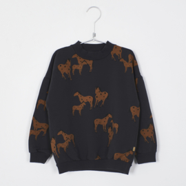 Lötiekids - Sweatshirt Horses Vintage Black