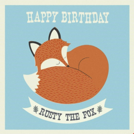 Rex London - Rusty the Fox Birthday Card