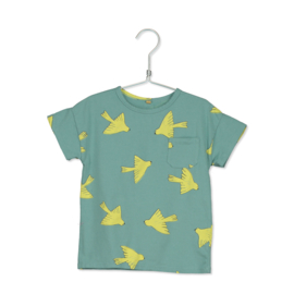 Lötiekids - T-Shirt Short Sleeves Birds Light Blue