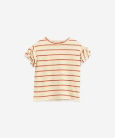 Play Up - Shirt Striped Ruches Anise