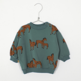 Lötiekids - Baby Sweatshirt Horses Green