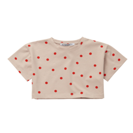 Mingo - Cropped T-Shirt Coral Dot