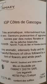 Le Côtes de Gascogne de FAMAEY, IGP, 2020