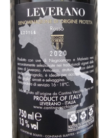 Leverano Rosso, Vecchia Torre, DOP, Puglia, 2020