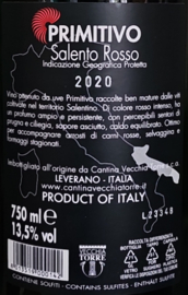 Primitivo "Ennio", Vecchia Torre, IGP  Salento, 2020