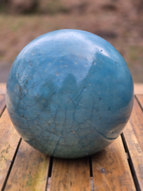 Turkoois blauwe urn met hart (2liter)
