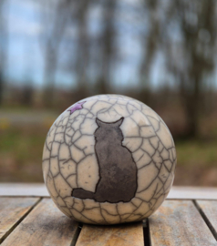 Langharige Kattenurn "Coco" met lila sterretje