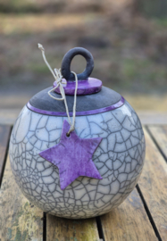 Urn met lila sterrenhanger (0.8L)