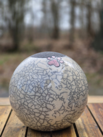 grote honden urn met roze pootje