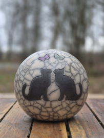 Duo kattenurn met 2 vlindertjes (600ml)