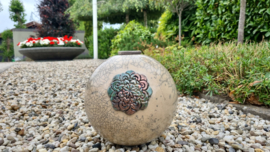 Raku gestookte urn met mandala  (4.5L)