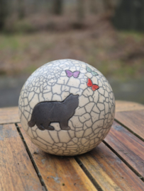 kattenurn met 3 vlindertjes (600ml)