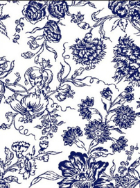 IOD Paint Inlay Indigo Floral