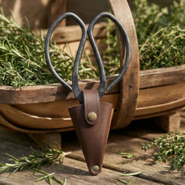 Grote Tuinschaar in leren etui