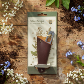 Precisie snoeischaartje in leren etui