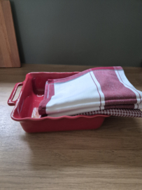 Taco rosso - wit theedoek set van 2