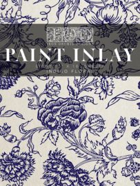 IOD Paint Inlay Indigo Floral