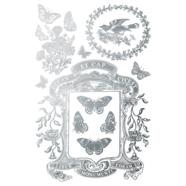 IOD Foil Transfer Papillon gold and silver