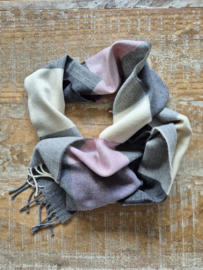 McNutt Sjaal Rose and Gray Check