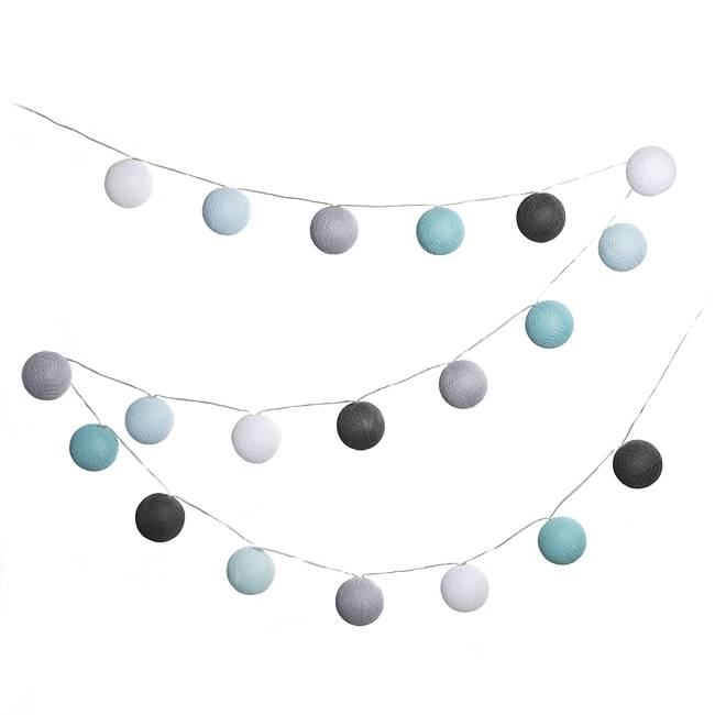 Cotton Ball LightsBuiten lichtslinger Blauw